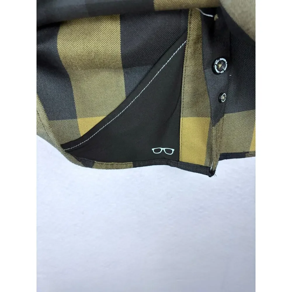 NWOT Dixxon Flannel Co The Journey Size Small Black Yellow Plaid Shirt